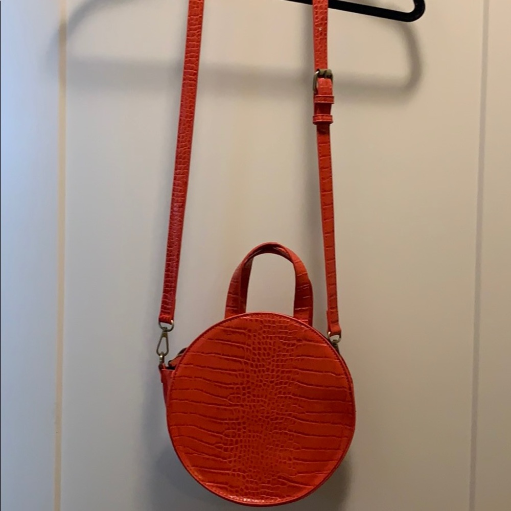 Anthropology red crossbody